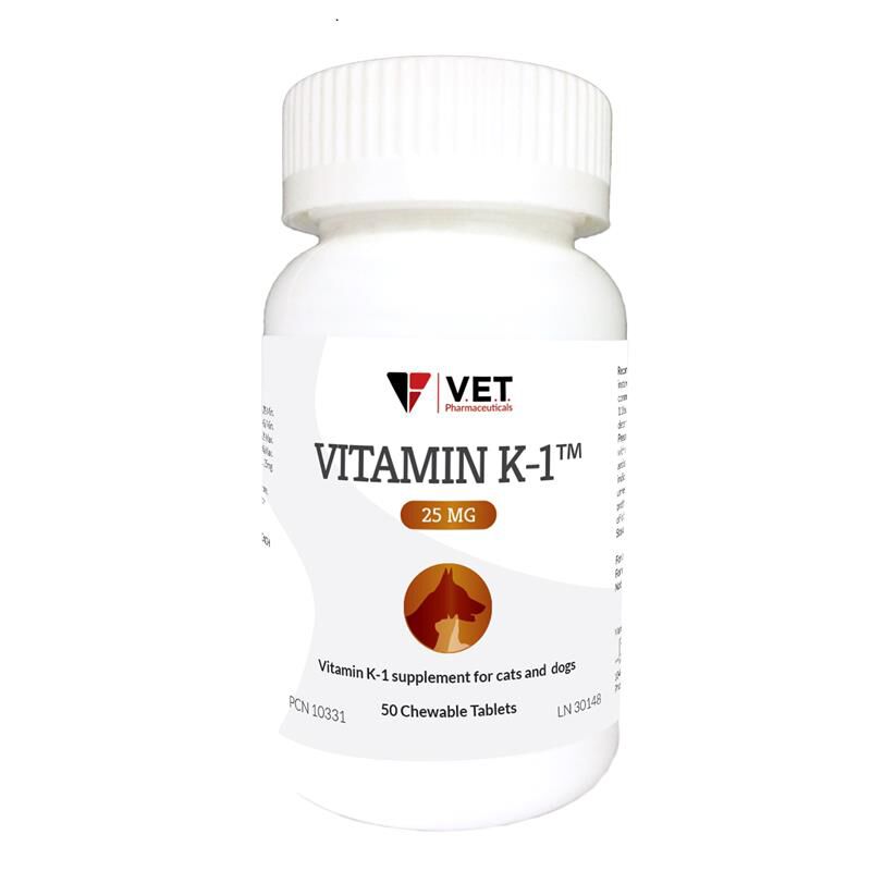 V.E.T. Pharmaceuticals Vitamin K1 25 mg 50 Chewable Tablets