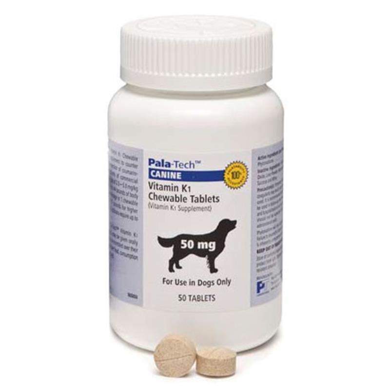 PalaTech Vitamin K1 50 mg Chewable Tablets for Dogs, 50 ct