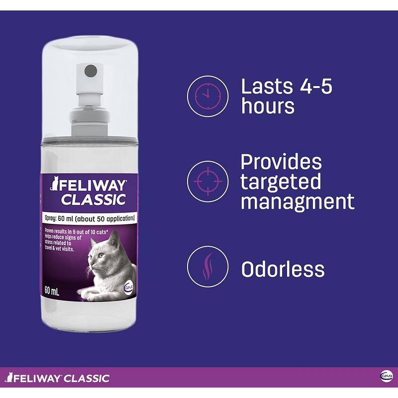 Spray d'apaisement pour chat 60 ml FELIWAY CLASSIC