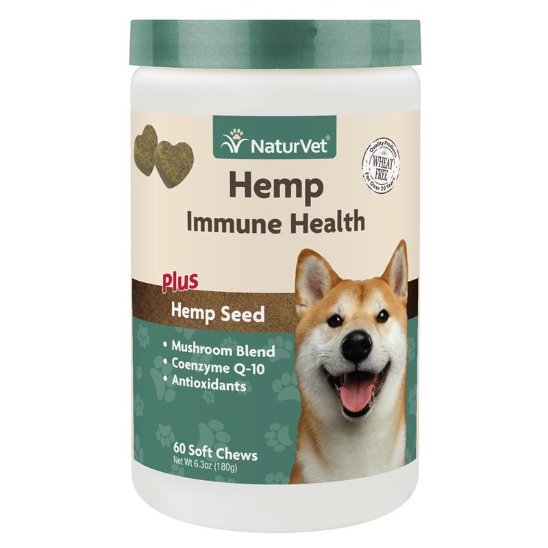 Hemp Immune Health Plus Hemp Seed Soft Chews For Dogs By Naturvet At